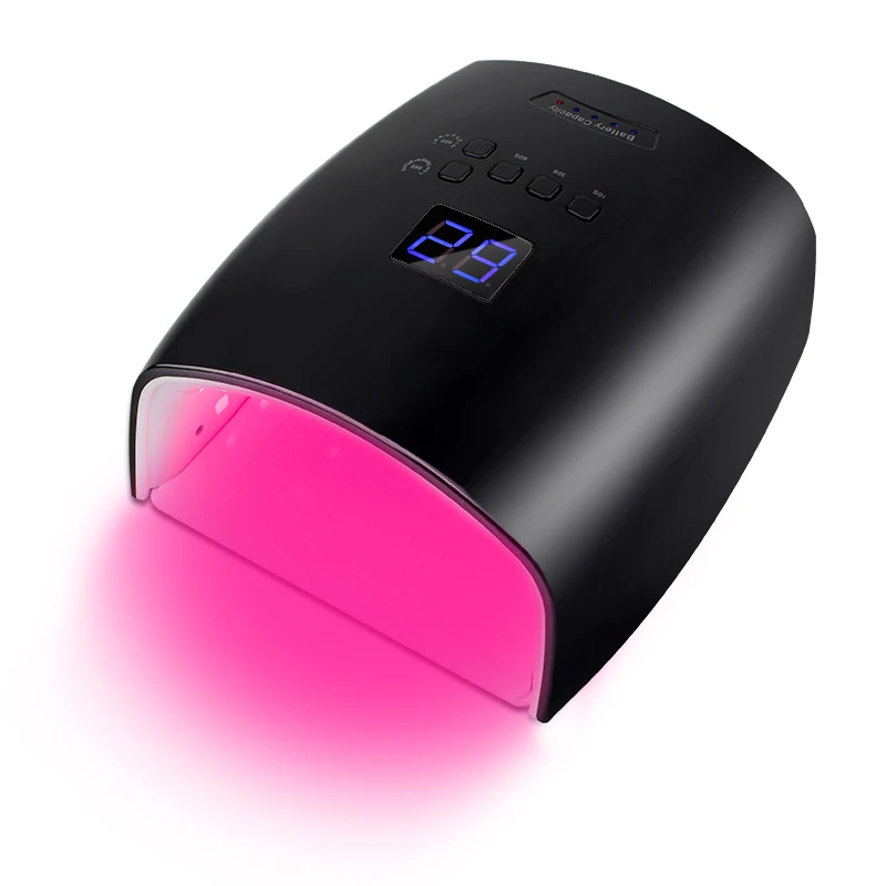 Rechargeable Cordless 48W Nail Lamp RED Light with Customize Private Logo