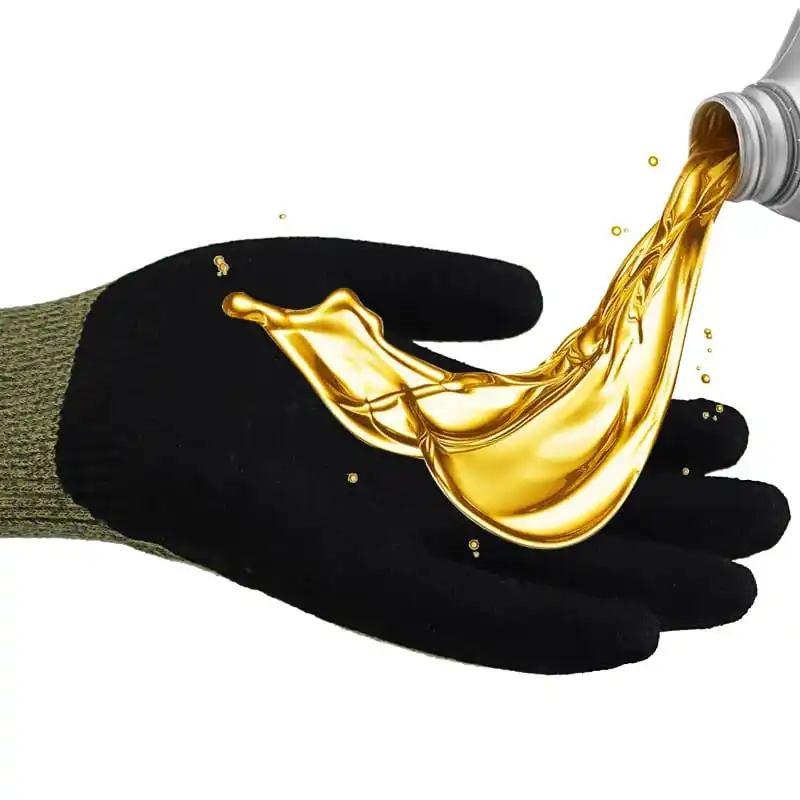 13g Kevlar Liner Palm Coated Sandy Nitrile Work Gloves High Quality Anti-cutting Anti-slip Industrial Safety Gloves for Unisex
