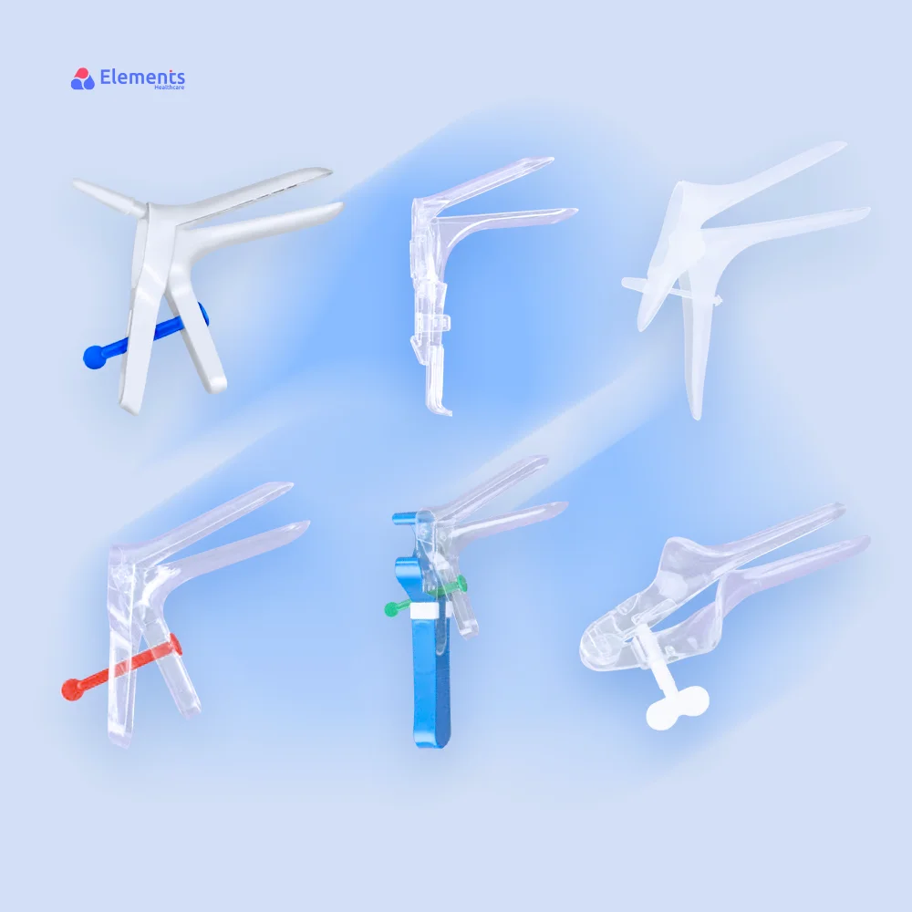 Different Sizes Medical Disposable Vaginal Speculum with light Sterile plastic Vaginal Speculum Source Disposable Speculum