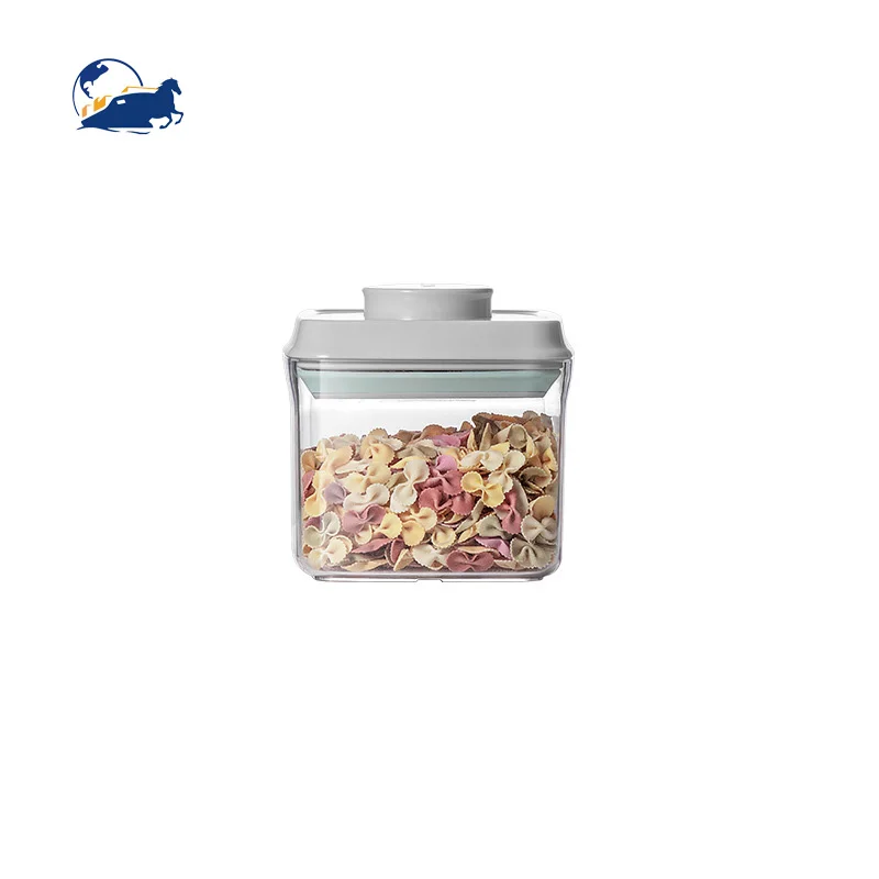 ABS material push-type moisture-proof storage jar grain box push-type food-grade snack candy plastic storage jar sealed box