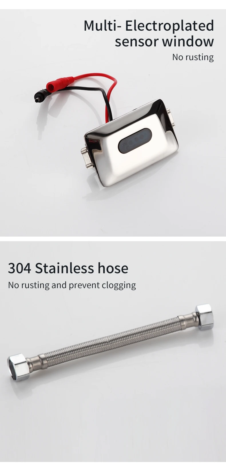 Commercial Touchless Bathroom Toilet Wall Mount Concealed Water Saving Sensor Urinal Flusher