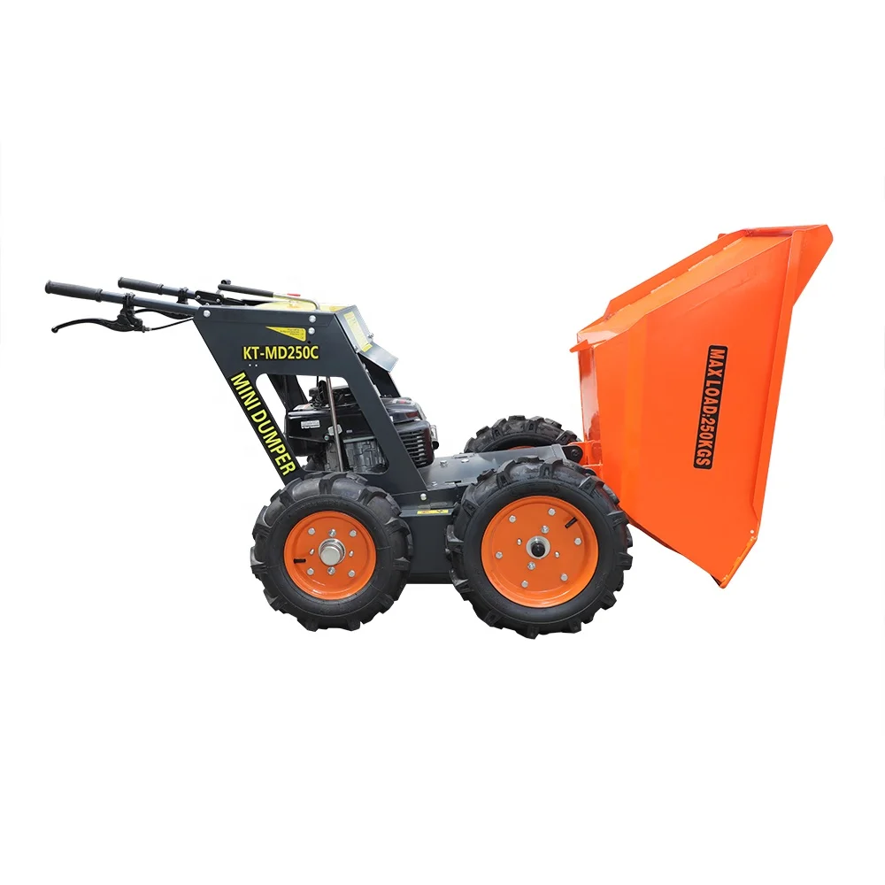 4X4 Wheelbarrow Petrol 250kg Mini Dumper Dump Truck With CE-MD/EMC