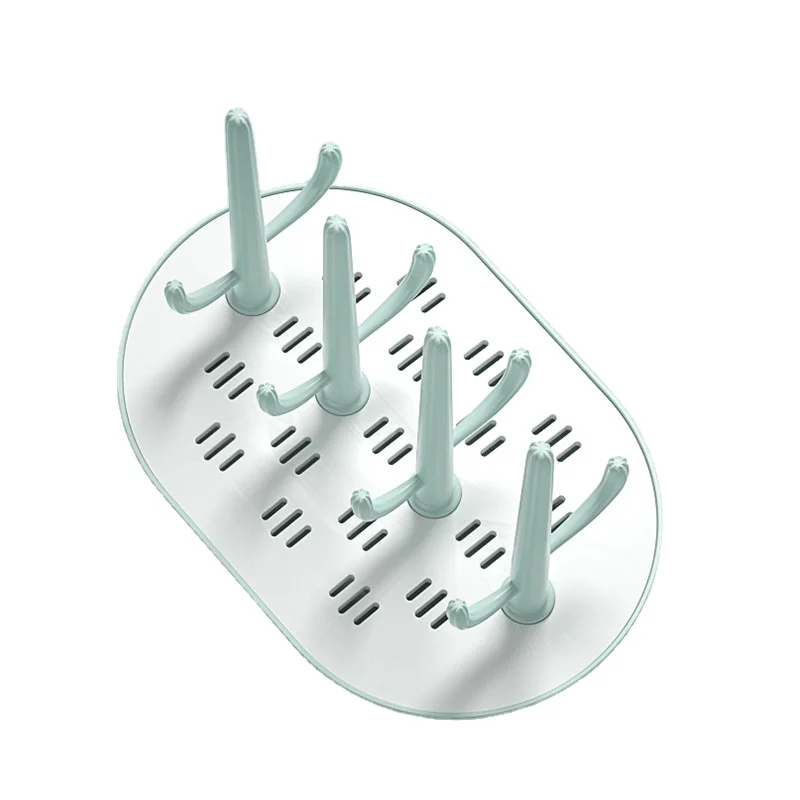 Good quality wholesale kitchen use bpa free  ABS baby feeding bottle plastic drying rack cactus shape