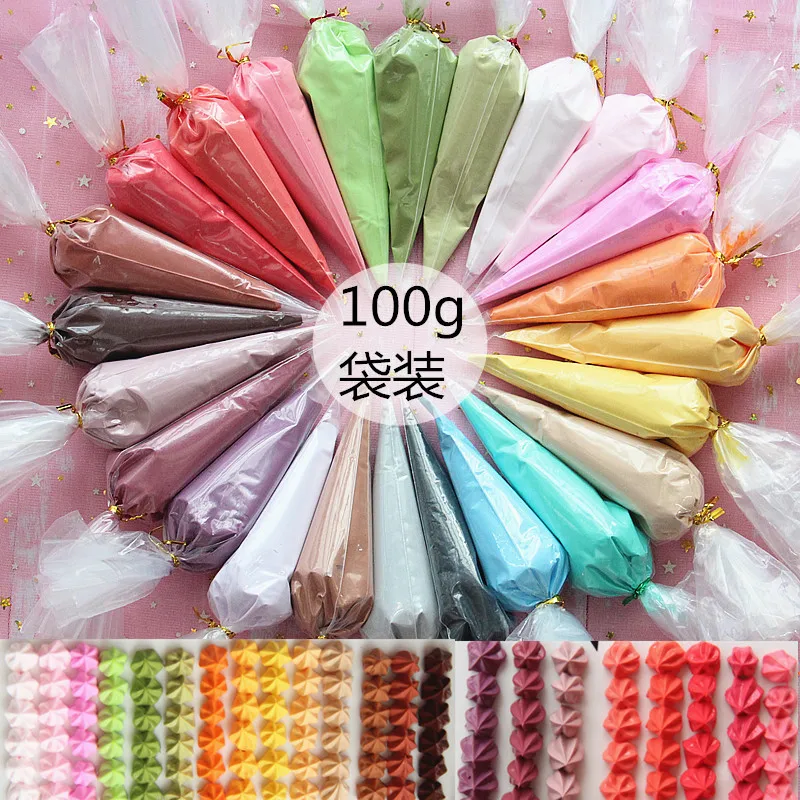 Wholesale 100g Bags Matt Glue Diy Accessories Handmade Diy 40 Color Cream Glue