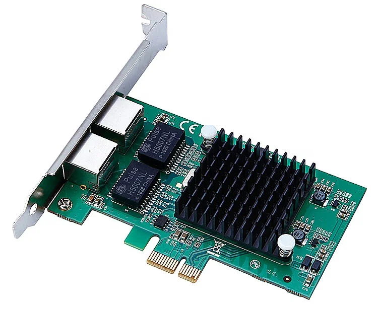 2 порта PCIE X1 1000M PCIe Gigabit Ethernet с двумя портами RJ45 Lan сетевая карта чип 82576 сеть Pci-e