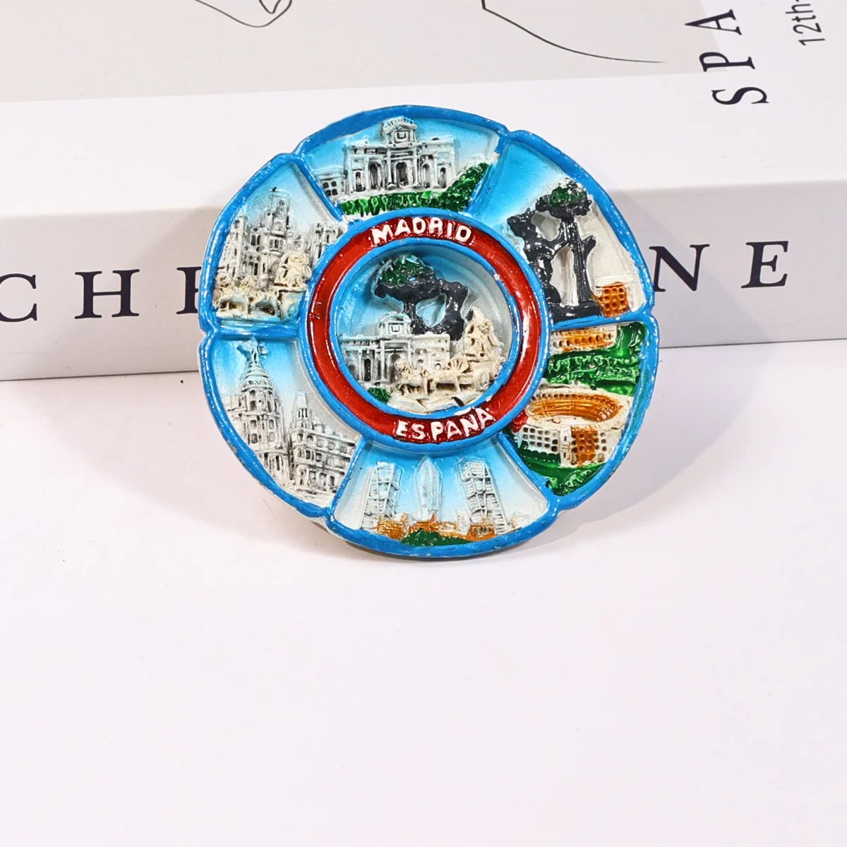 Custom landmark Design hand-painted Espana Madrid Tourist Souvenir Polyresin Resin Magnetic fridge magnet for Refrigerator deco