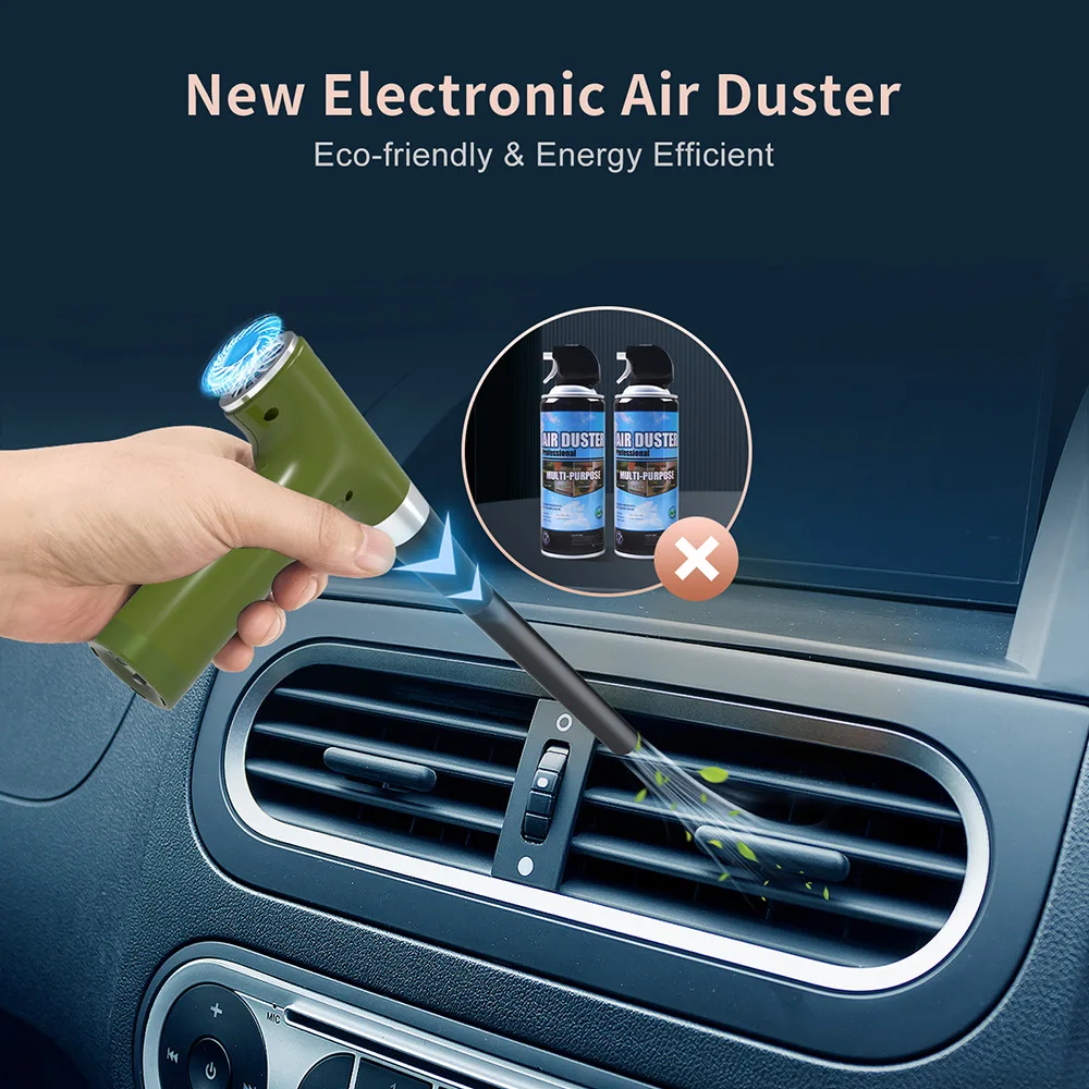 Type C USB Rechargeable Mini Powerful 110000RPM Turbo Mini Strong Fan Electronic Dust Air Duster for Car and Keyboard