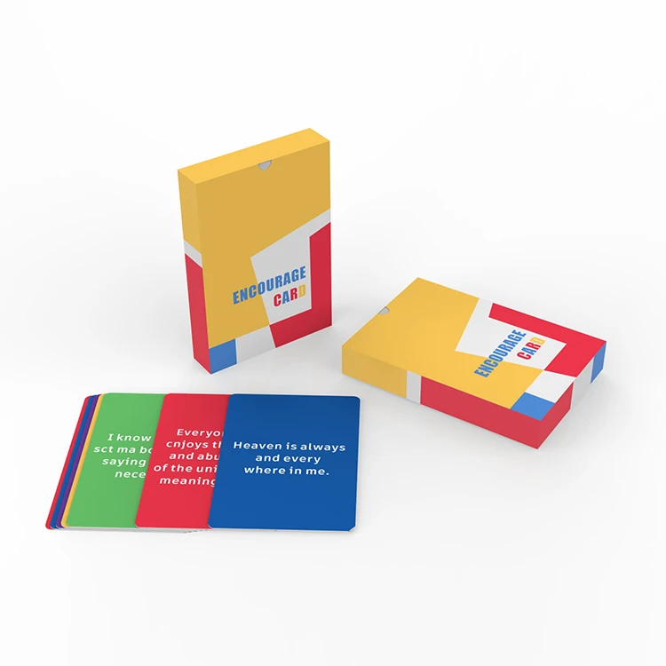OEM custom printing learning flash cards full Color Tarot Cards Affirmative Deck for Game Play Printed Playing Cards