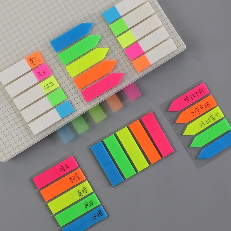 Wholesale PET material good quality transparent plastic film index sticky notes