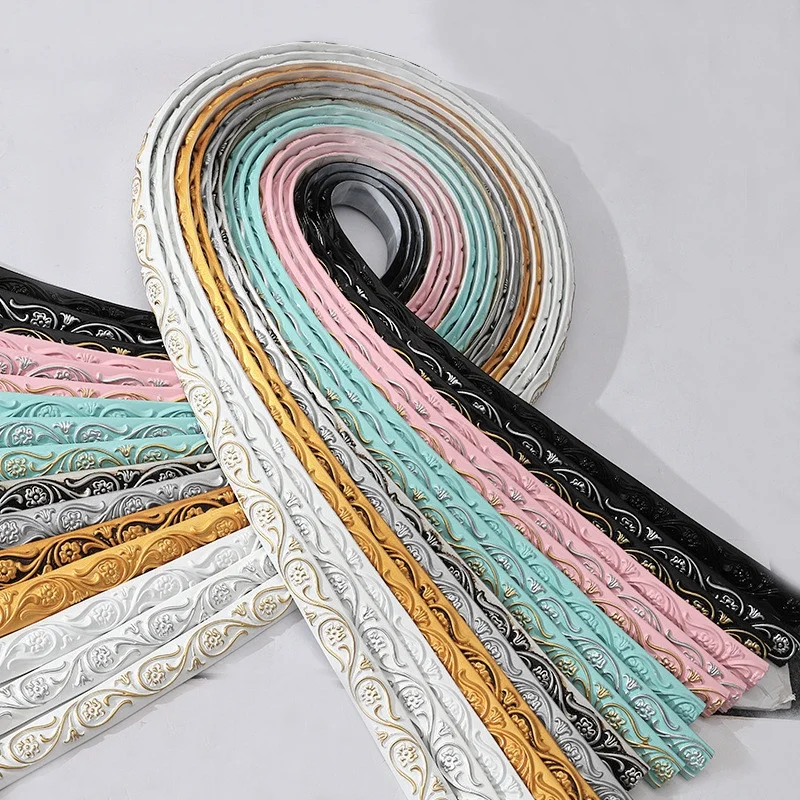 Modern 3D Decorative Wood Ceiling Molding Trim Self-Adhesive Flexible for Hotel Home & Door Mirror Painted Surface Treatment