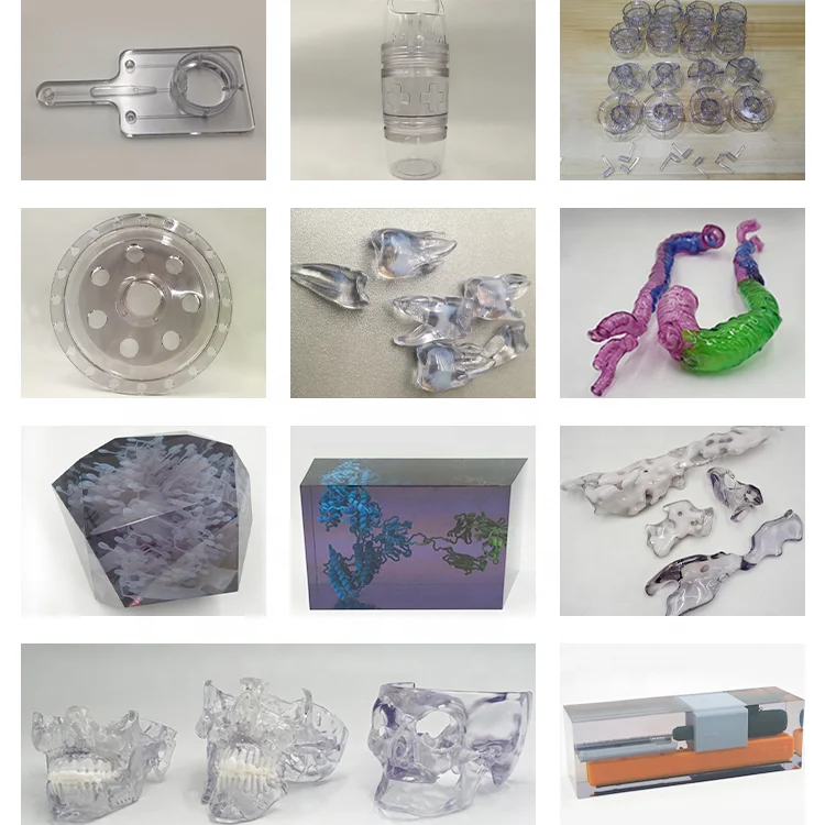 DEED3D factory high precision smooth surface full color transparent resin crafts 3d printing service with small batch production