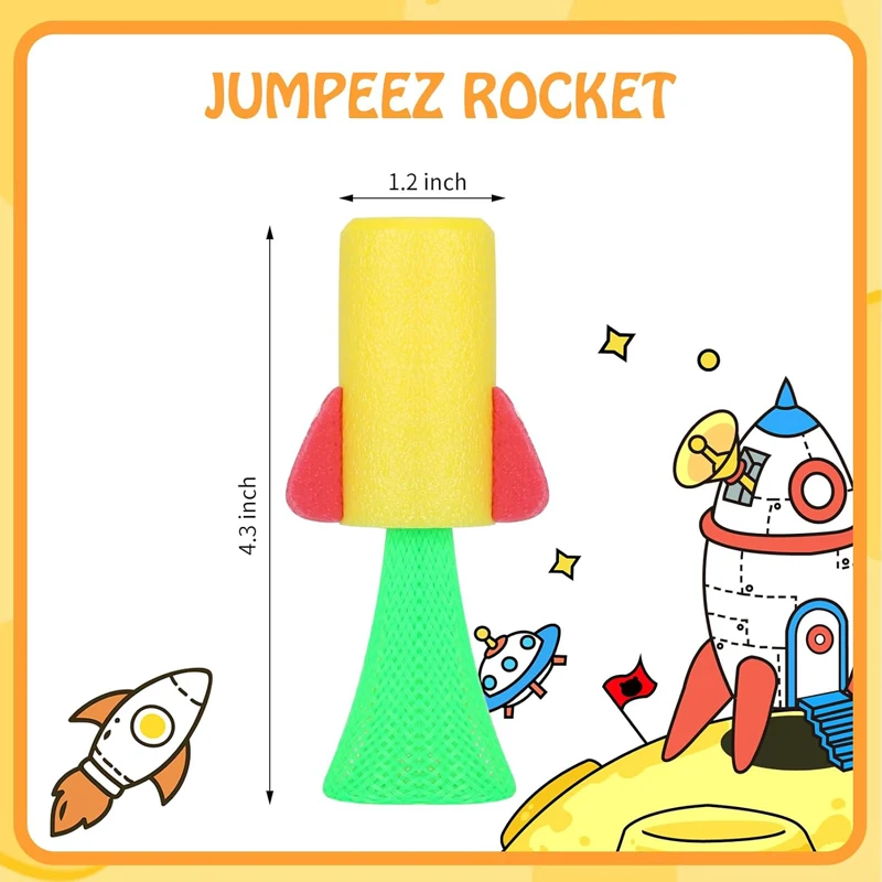 Party Favors Jumping Rockets Popper Spring Launchers Toys Popper Bouncy Toys Rocket Launcher Toy for Kids