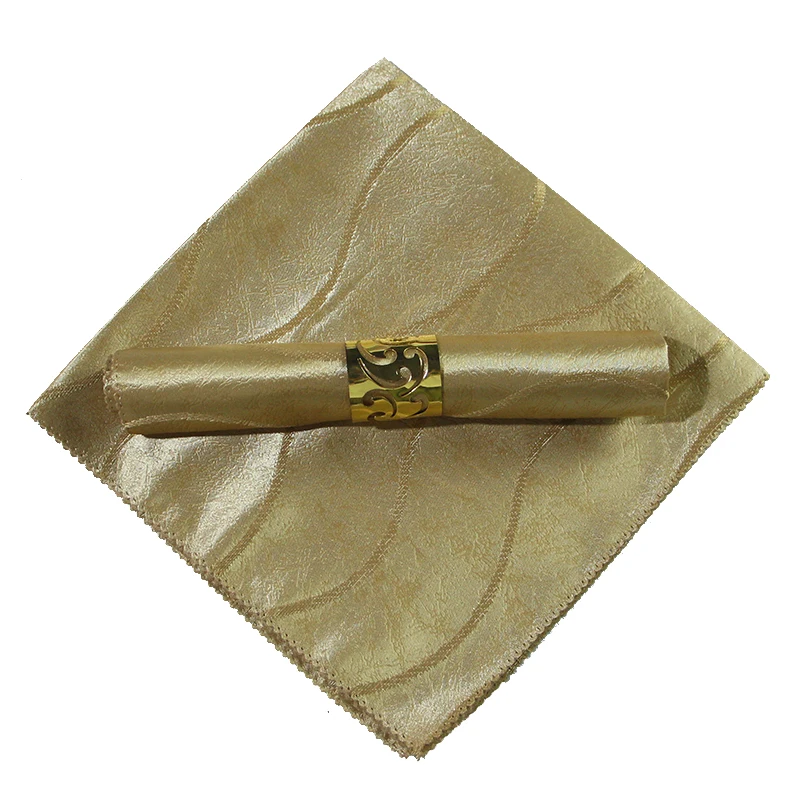 Wholesale hot sale washable Gold luxury napkins for wedding parties