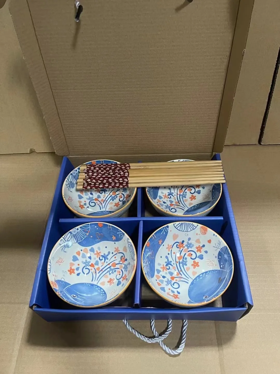 Colorful printed under glazed kitchen 2 4 6 pcs rice soup 3.5 inch serving ceramic porcelain bohemia bowls set