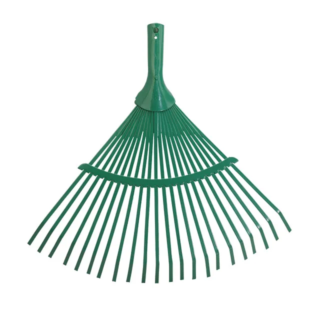 Best Sale Cheap 22 Tines China Garden Leaf Rakes Lawn Rake Head Metal Carbon Steel Leaves Cleaning Tools