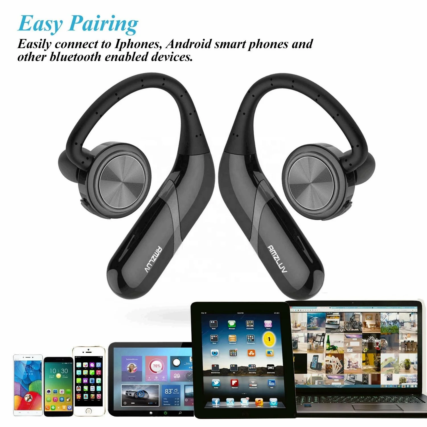 S800 TWS Earbuds IPX4 Waterproof Wireless Earphones USB Charging Headphones Bluetooth 5.0 Ear Hook Single And Binaural Airbuds
