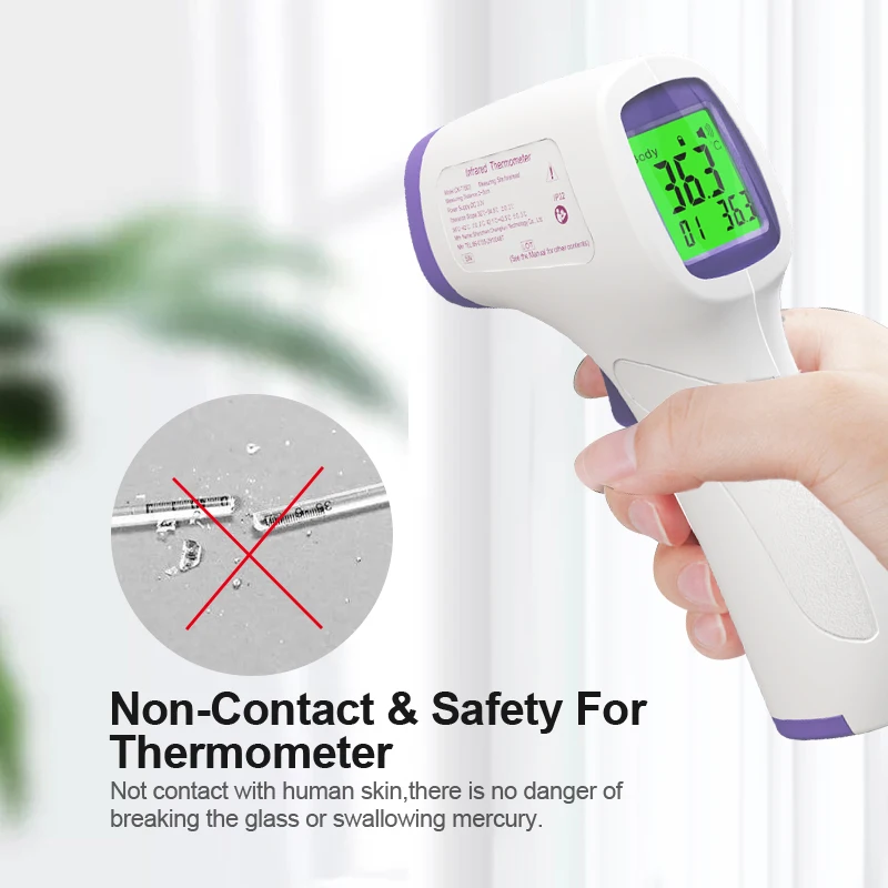 No-Touch Thermometer for Adults and Kids Digital Thermometer with Fever Alarm Fast Accurate Results Easy for All Ages