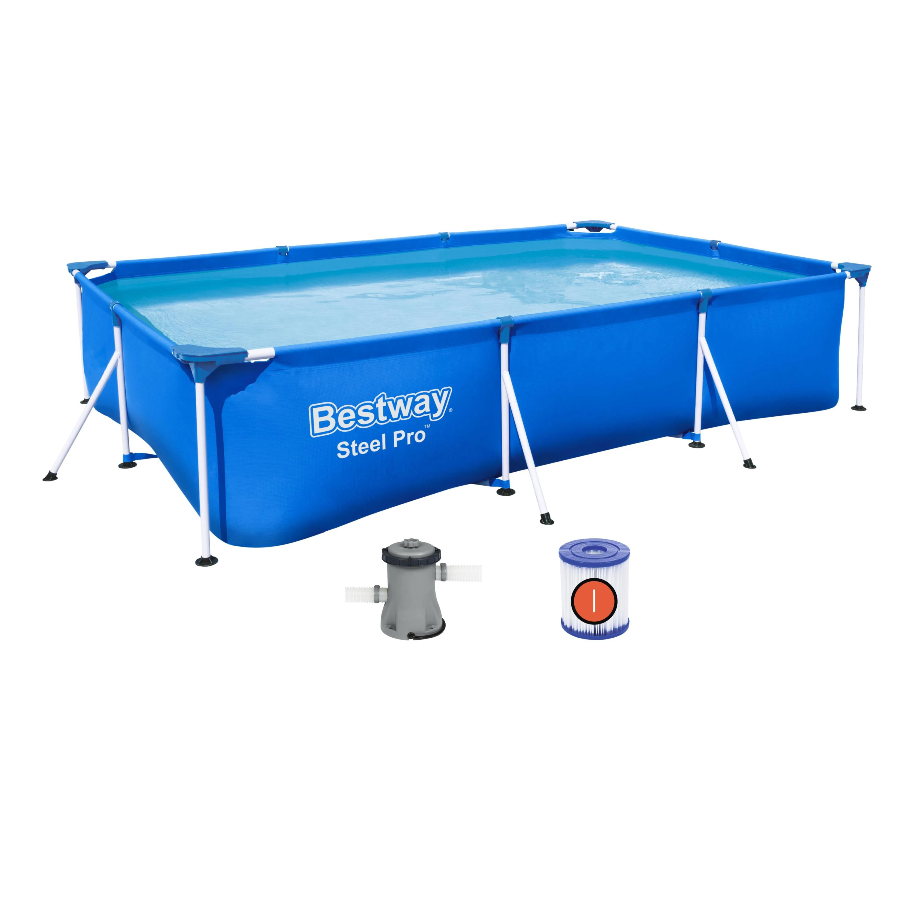 Bestway 56411 Европейский фильтр насос + металлический каркас открытый бассейн