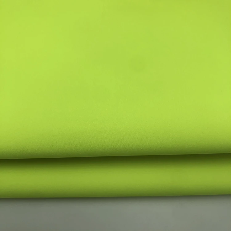 Fashionable hot sale neon yellow stretch fleece fabric 100% polyester fabric