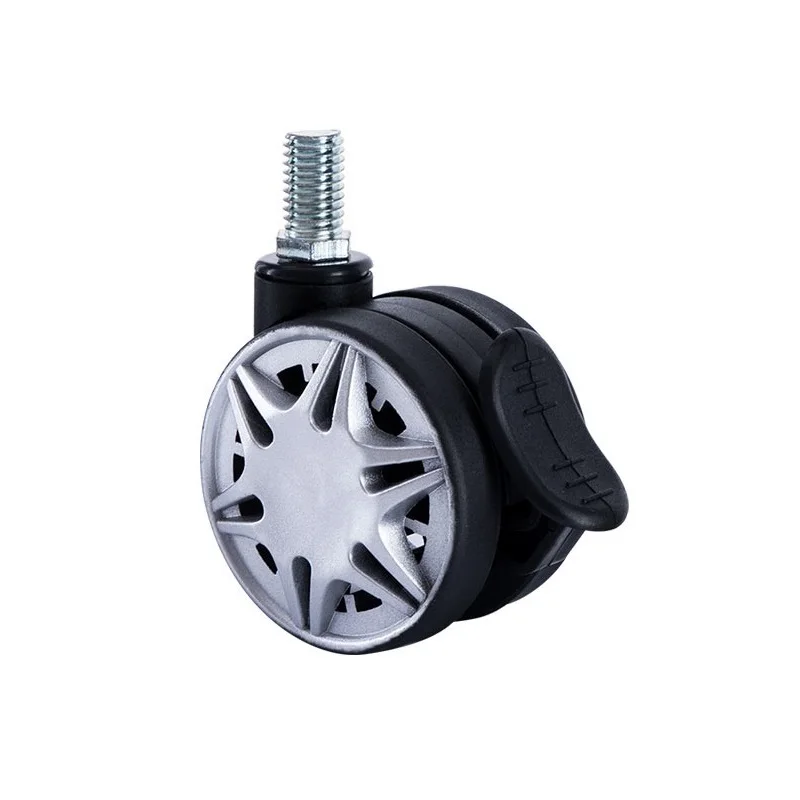 2.5 Inch 65MM Furniture Caster TPE Double Wheels Swivel Castor With Screw/Brake