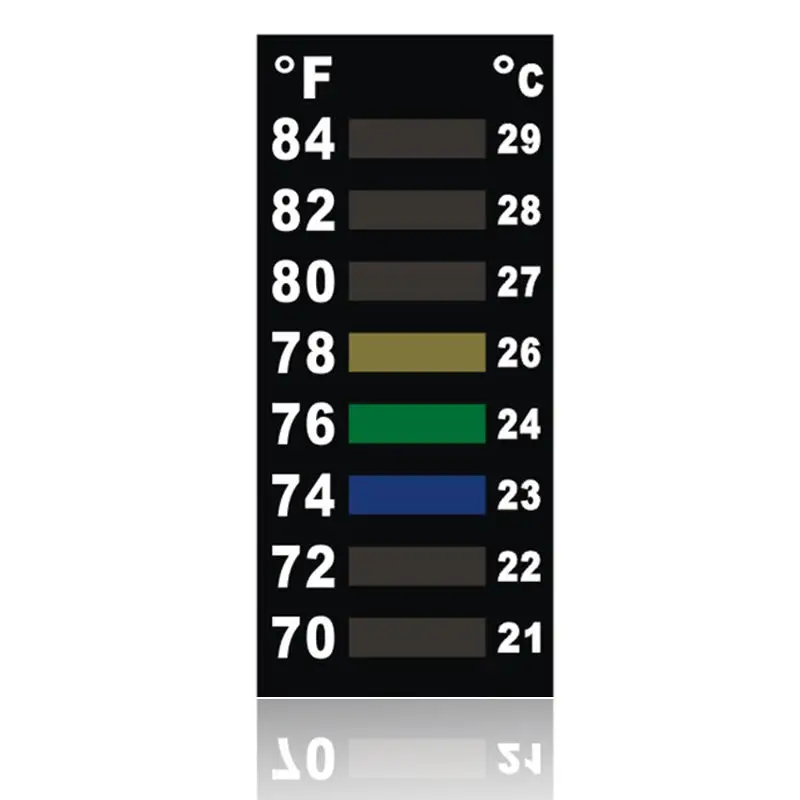 Wholesale Customized aquarium fish tank thermometer Liquid Crystal Strip Thermometer strip