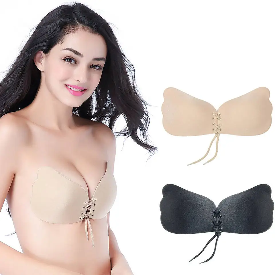 Sexy Strapless bra Seamless One-piece Bra Bandeau Women Tube Breathable Silicone Chest Sticker