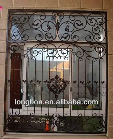 Top-selling modern iron window grill design