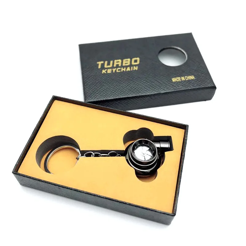 Explosive 3DCar Turbo Keychain Metal creative high-grade luminous LED turbo car keychain