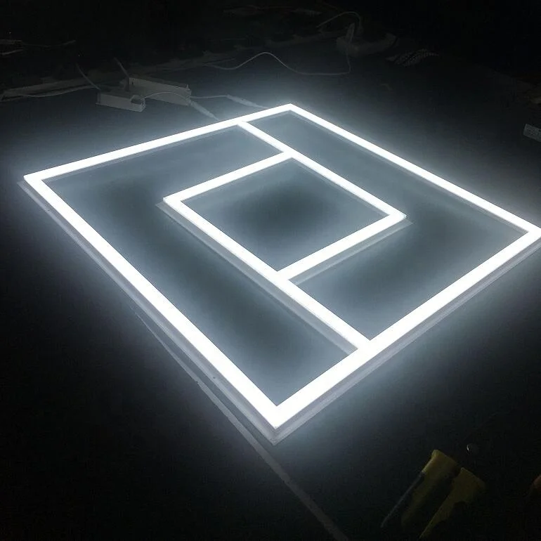 UKCA CE modern panel light for home shopping hospital workshop aluminum square ceiling lights office led frame panel light