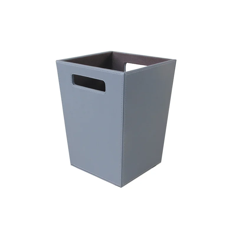 Premium Hotel Trash Can Dustbin Leather Recycle Waste Bin
