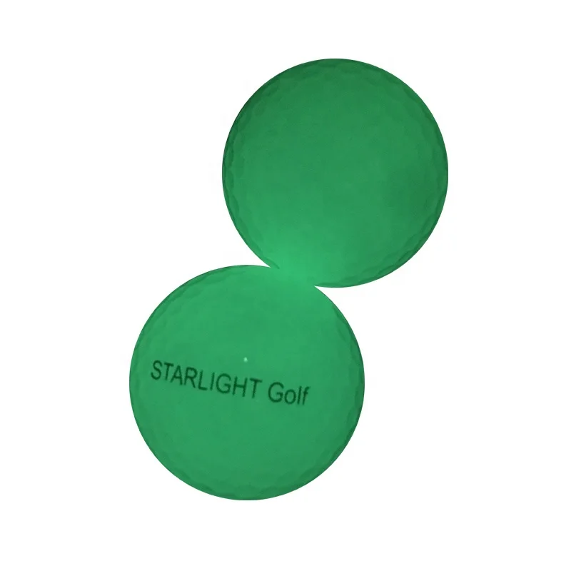 Long Lasting Night Fluorescent luminous glow night Golf Ball Rechargeable With Flashlight
