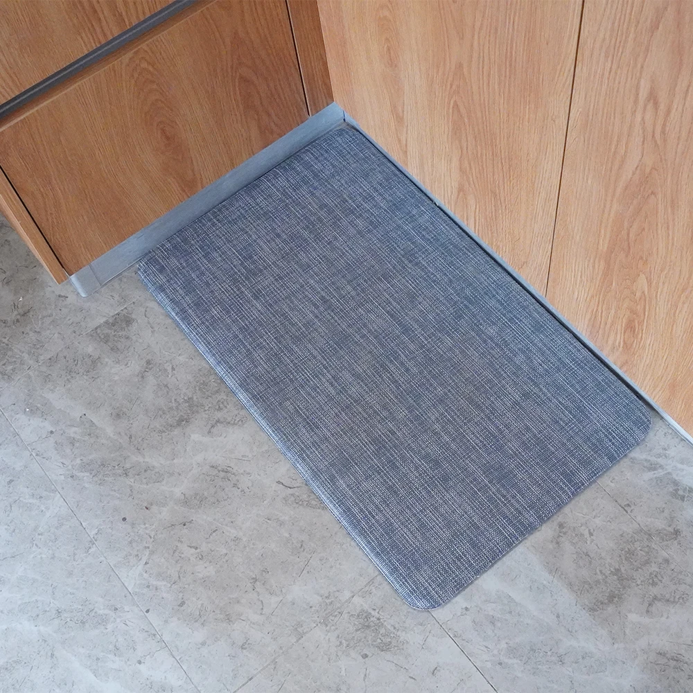 2023 PVC  kitchen mat  and waterproof anti fatigue mat with woven pvc surface