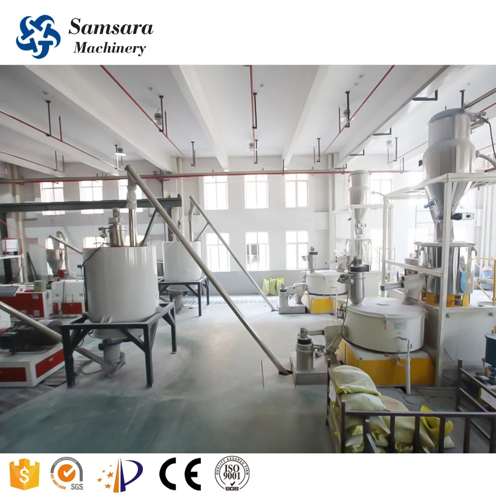 PVC powder automatic feeding and pneumatic conveyor system Powder high speed mixing machine