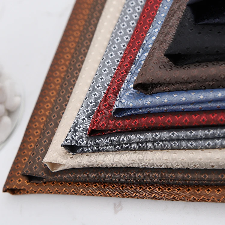 High Quality Silk 100% Polyester woven dobby fabric for coat jacket dress suit