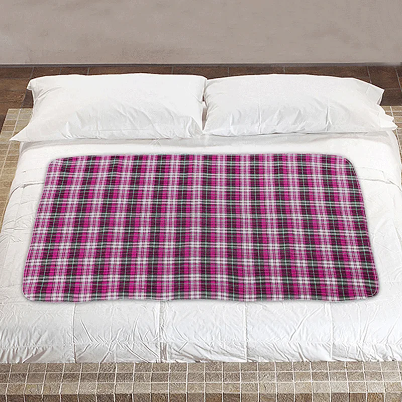 Многоразовые черные подкладки для кровати для взрослых и детей, моющиеся подкладки для кровати для недержания мойки в стиральной машине с крыльями