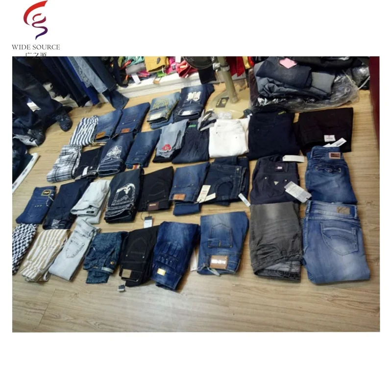GZY PROMOTION 1.65USD factory clearance stock jeans lot guangzhou mixed ladies jeans for women