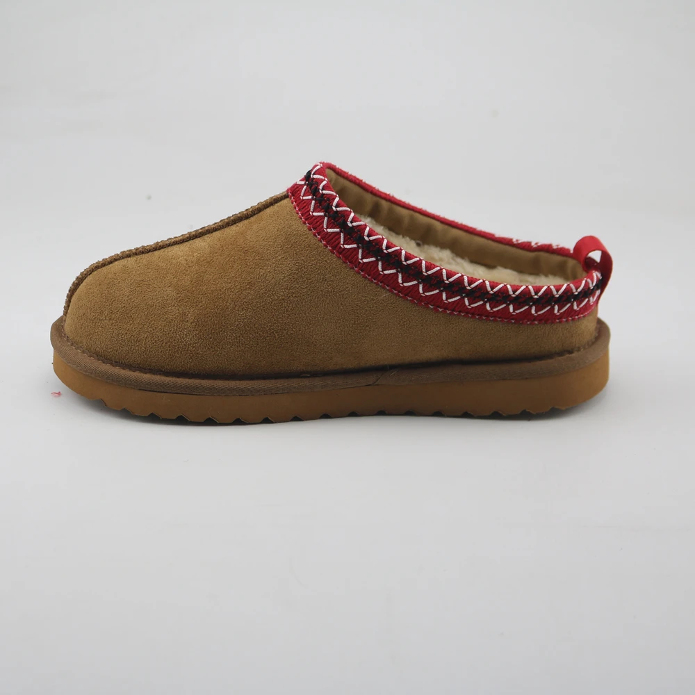 Microfiber faux wool fabric women boots