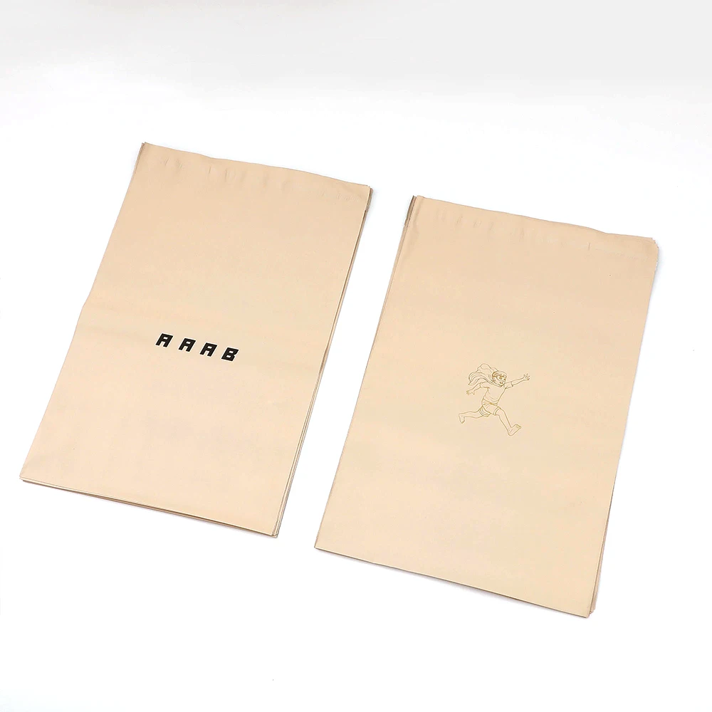 High Quality Shipping Bag Custom Clothing Brand Printing Matte Brown Metallic Poly Mailer for Clothes