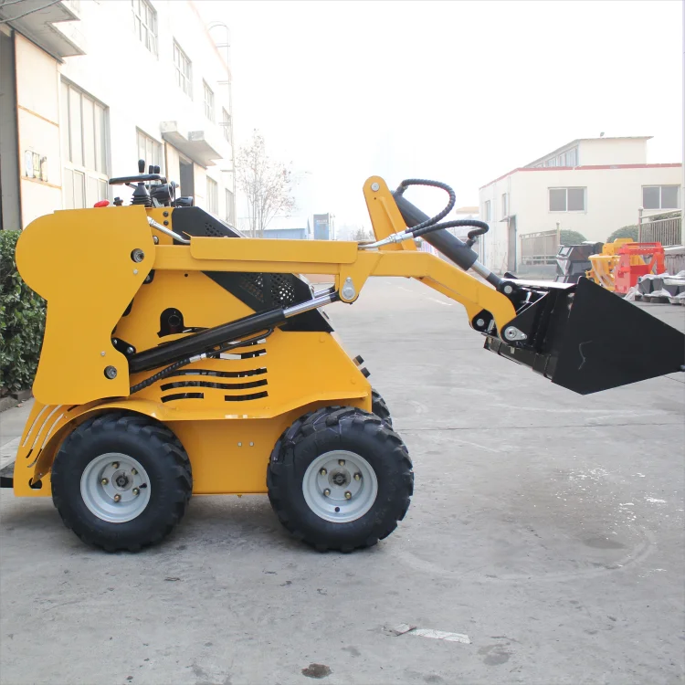 VIFT Factory Price 200kg 300kg Capacity Wheel Type Mini Skid Steer Loader Collocating Buckets Bulldozers Filler Rippers Forks