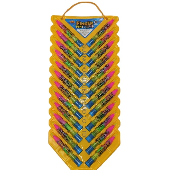 
OEM Wholesale Sweet Colorful Pen Finger Candy toy 