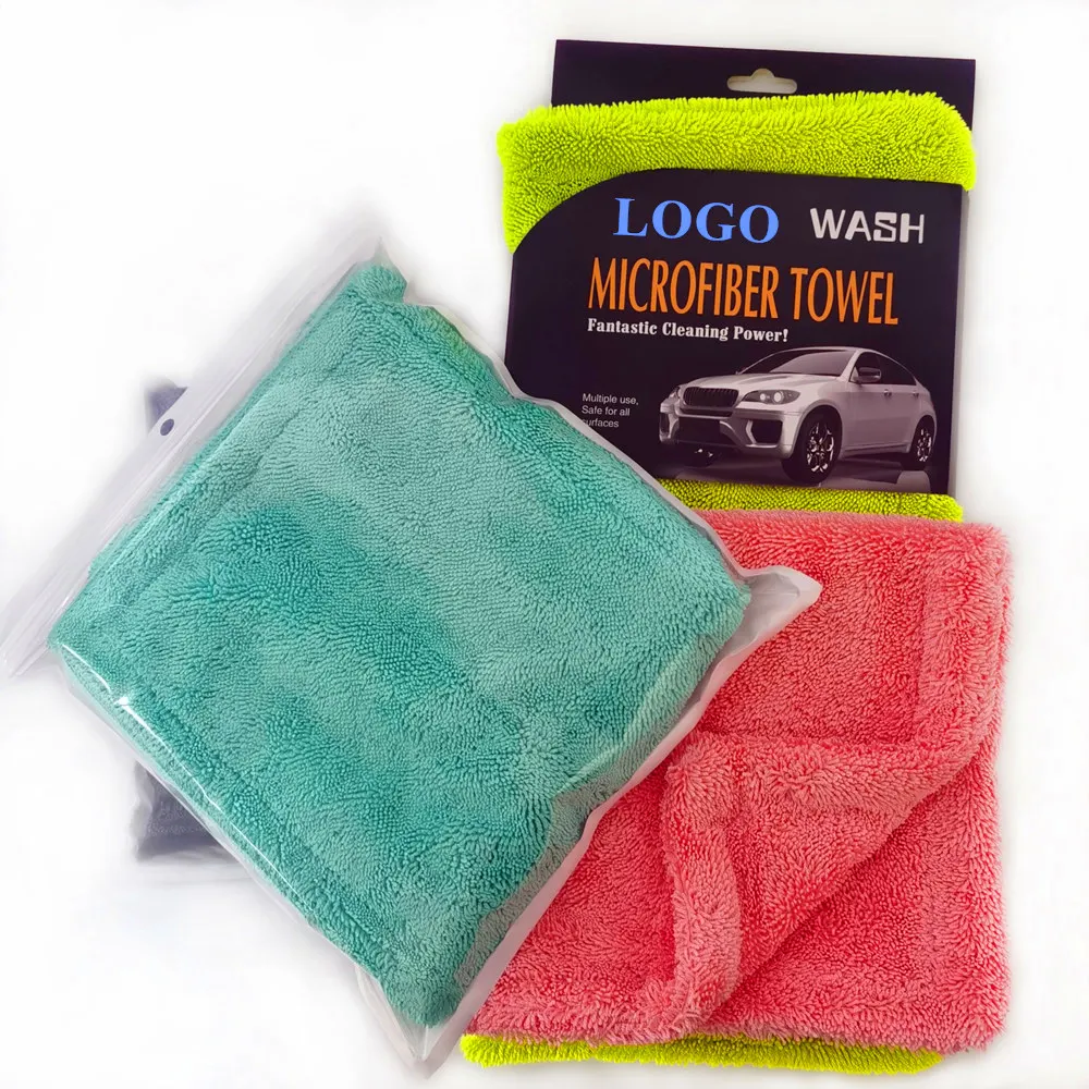 Microfiber Pile double Loop Microfiber Car dry Care Cleaning Twisted Wash Microfibre Drying Auto Detailing Towel Cloth for car