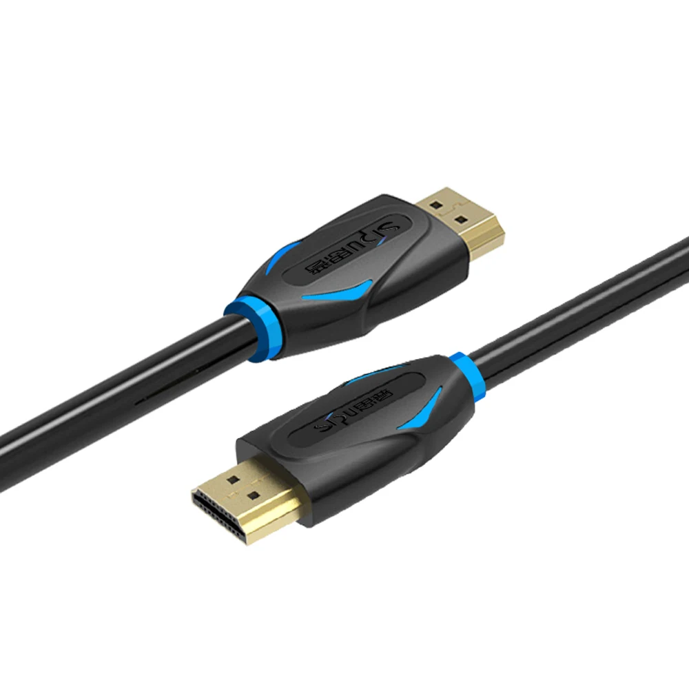 Molded plastic Premium factory price male to male black 4K hdmi to hdmi cable 0.5m up to 30M
