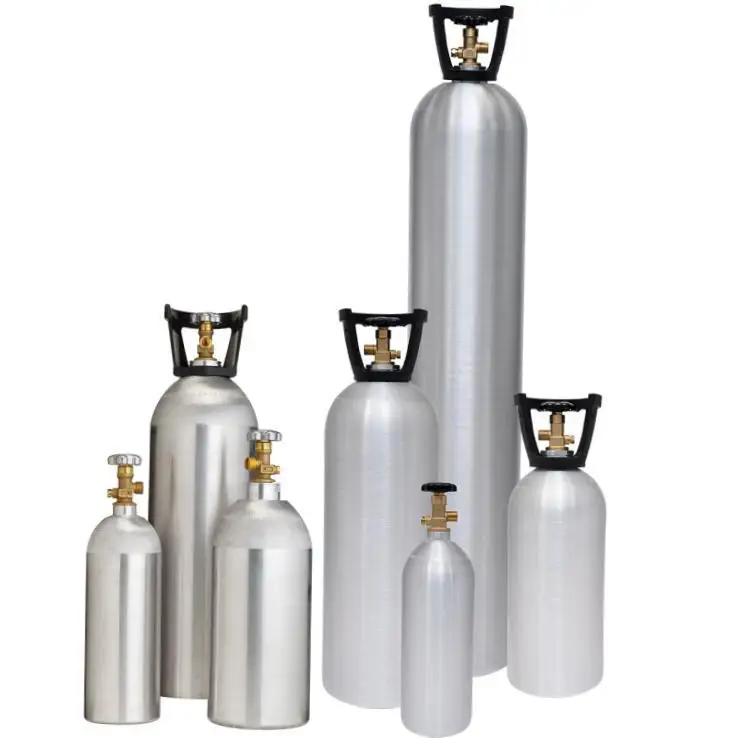 Быстрая доставка бесшовный стальной/алюминиевый цилиндр газовый для промышленного высокого давления 8 л ~ 50