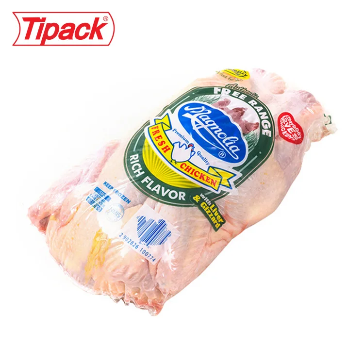 Tipack preformed shrink bags white food grade  shrink bagging for chickens PVDC