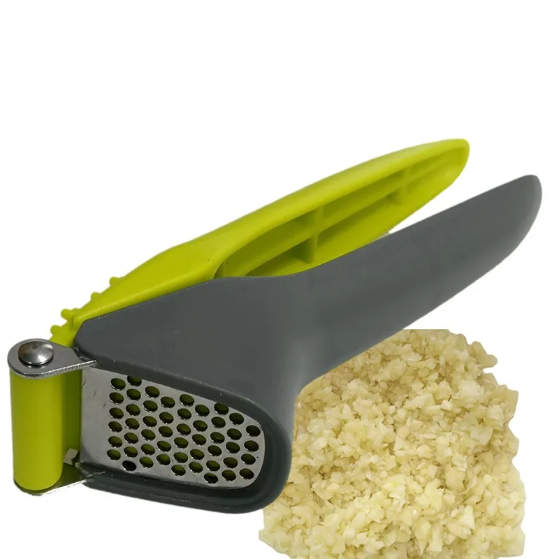 Wholesale Plastic garlic press manual garlic Mincer small stainless steel garlic kitchen supplies