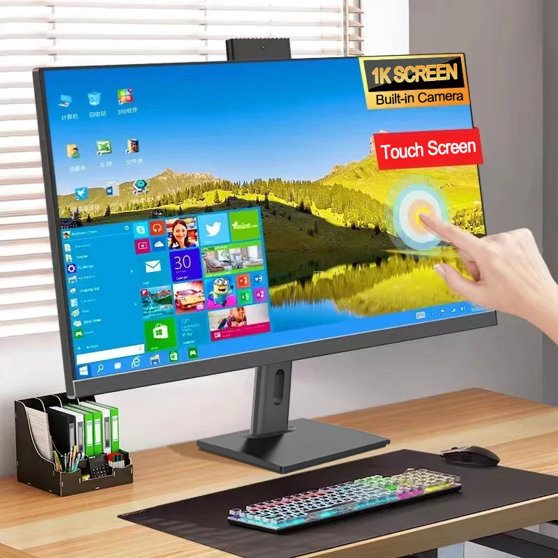 2024 новый игровой настольный компьютер 24 Дюйма В моноблоке i7 i5 i3 AIO Business Gamer 2K