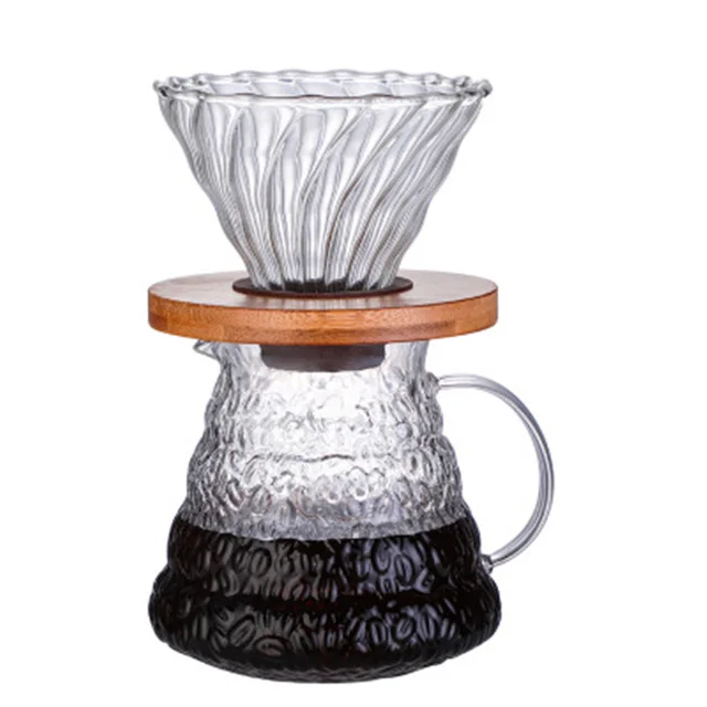 Heat resistant borosilicate glass coffee pot pour over cold  brew coffee maker/dripper