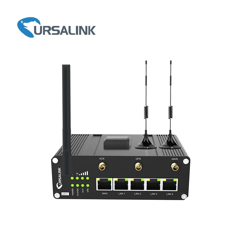 UR35  Industrial M2M 4G LTE Ethernet Router Dual SIM RS232 RS485 DI DO PoE