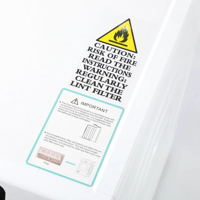 Electric Tumble Dryer for Home and RV Use Automatic Vented Clothes Air Dryer with UK Plug for Household