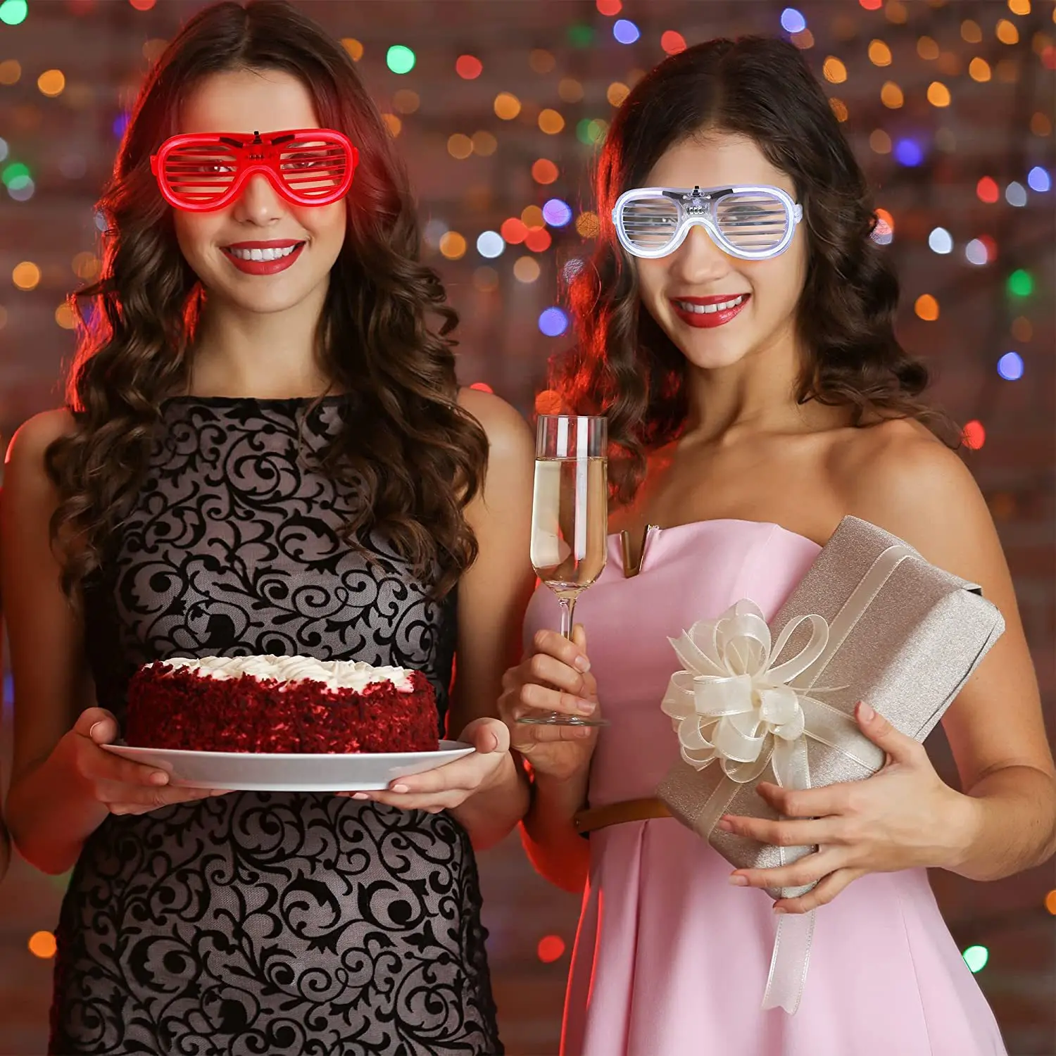 Factory Wholesale Logo Printing Halloween Toy Light up Custom Led Sunglasses Party Flashing for Promotional Gift